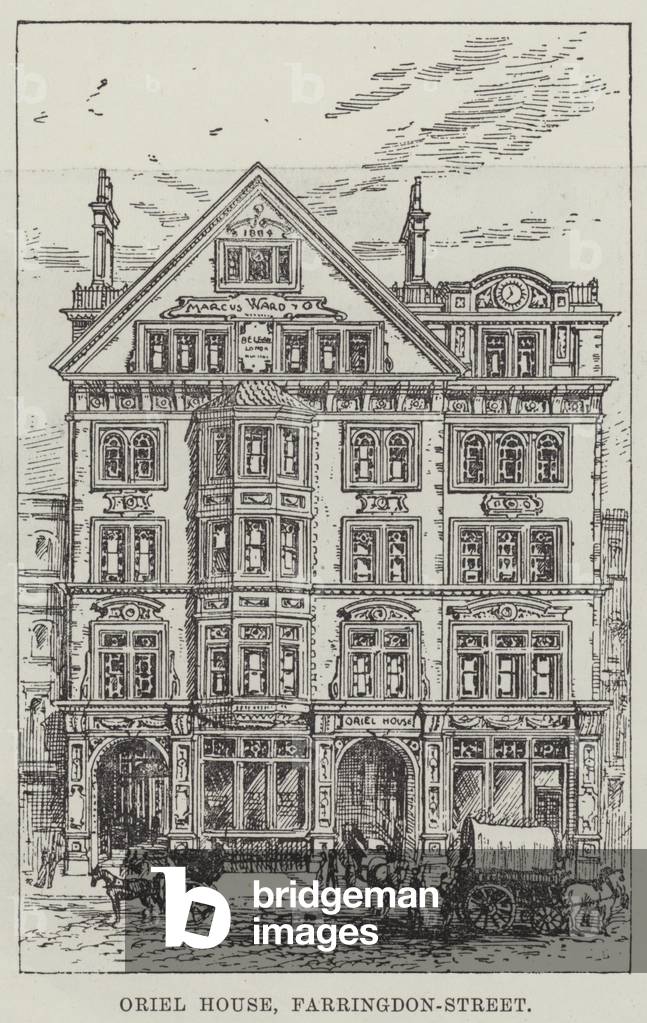 Oriel House, Farringdon-Street (engraving)