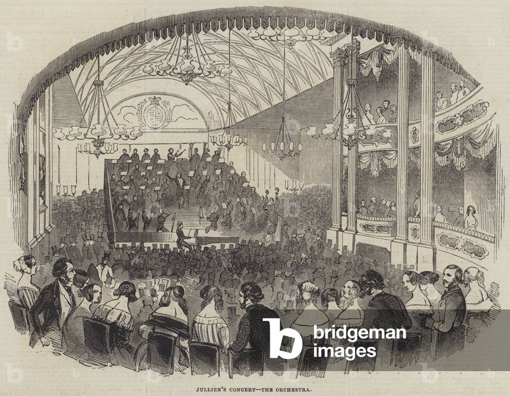 Jullien's Concert, the Orchestra (engraving)