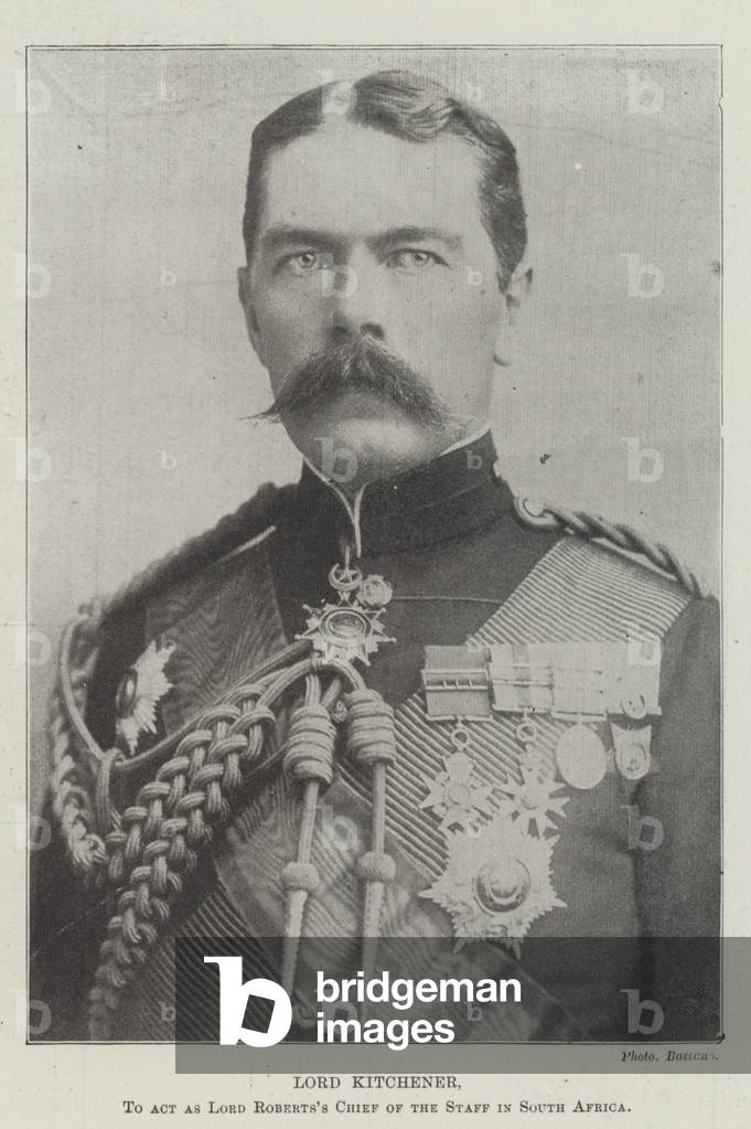 Lord Kitchener, to Act as Lord Roberts's Chief of the Staff in South Africa (b/w photo)