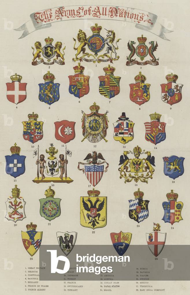 Arms of All Nations (chromolitho)