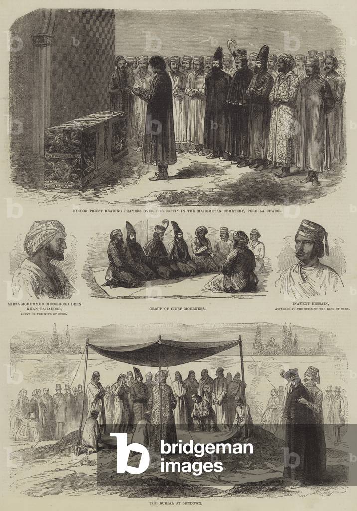 The Funeral of the Queen of Oude (engraving)