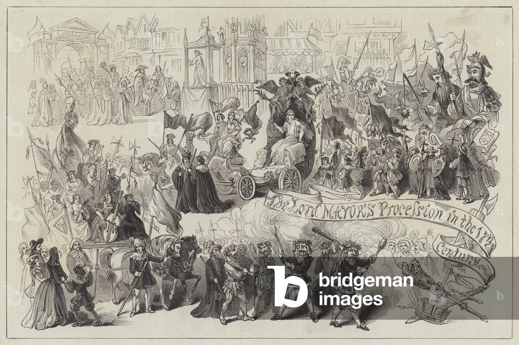 The Lord Mayor's Procession in the 17th Century (engraving)