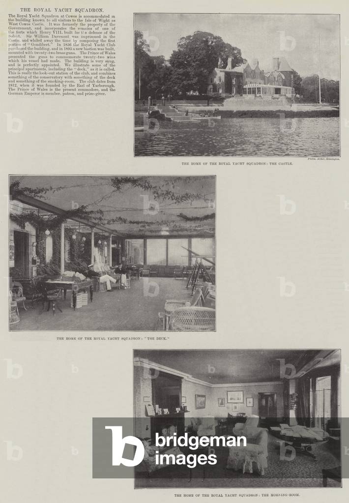 The Royal Yacht Squadron (b/w photo)