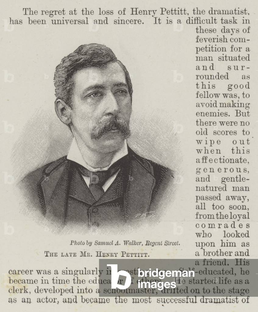 The late Mr Henry Pettitt (engraving)
