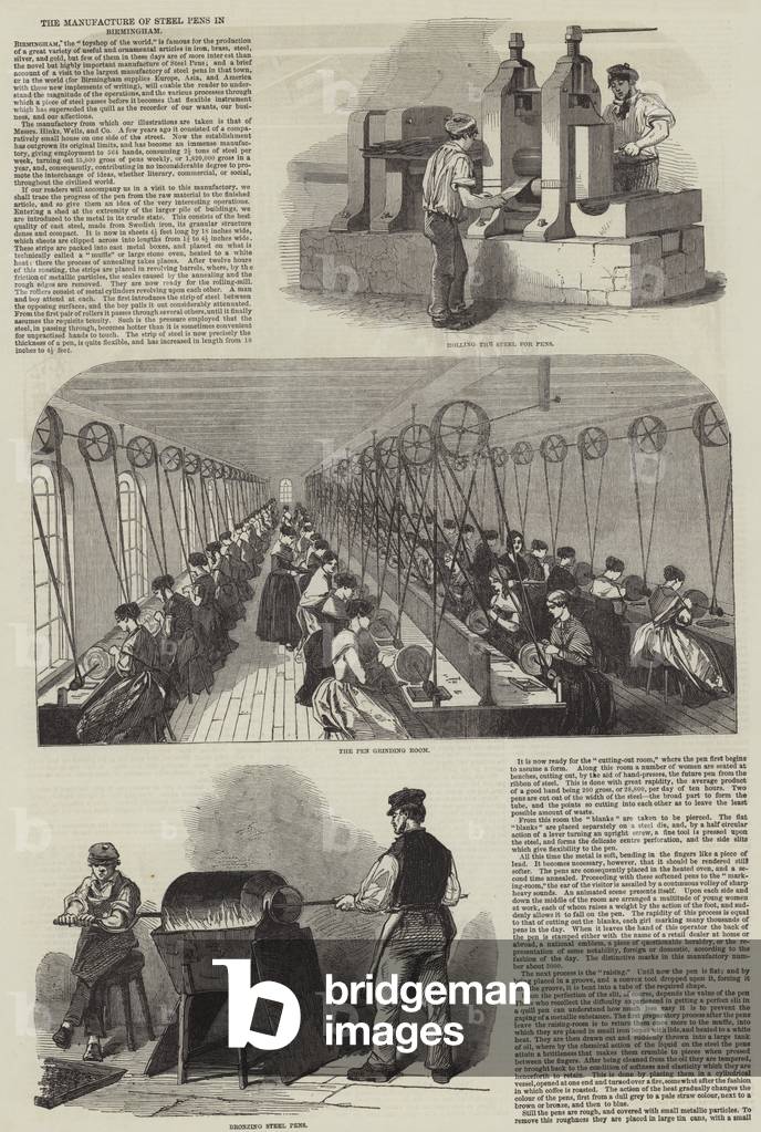 The Manufacture of Steel Pens in Birmingham (engraving)