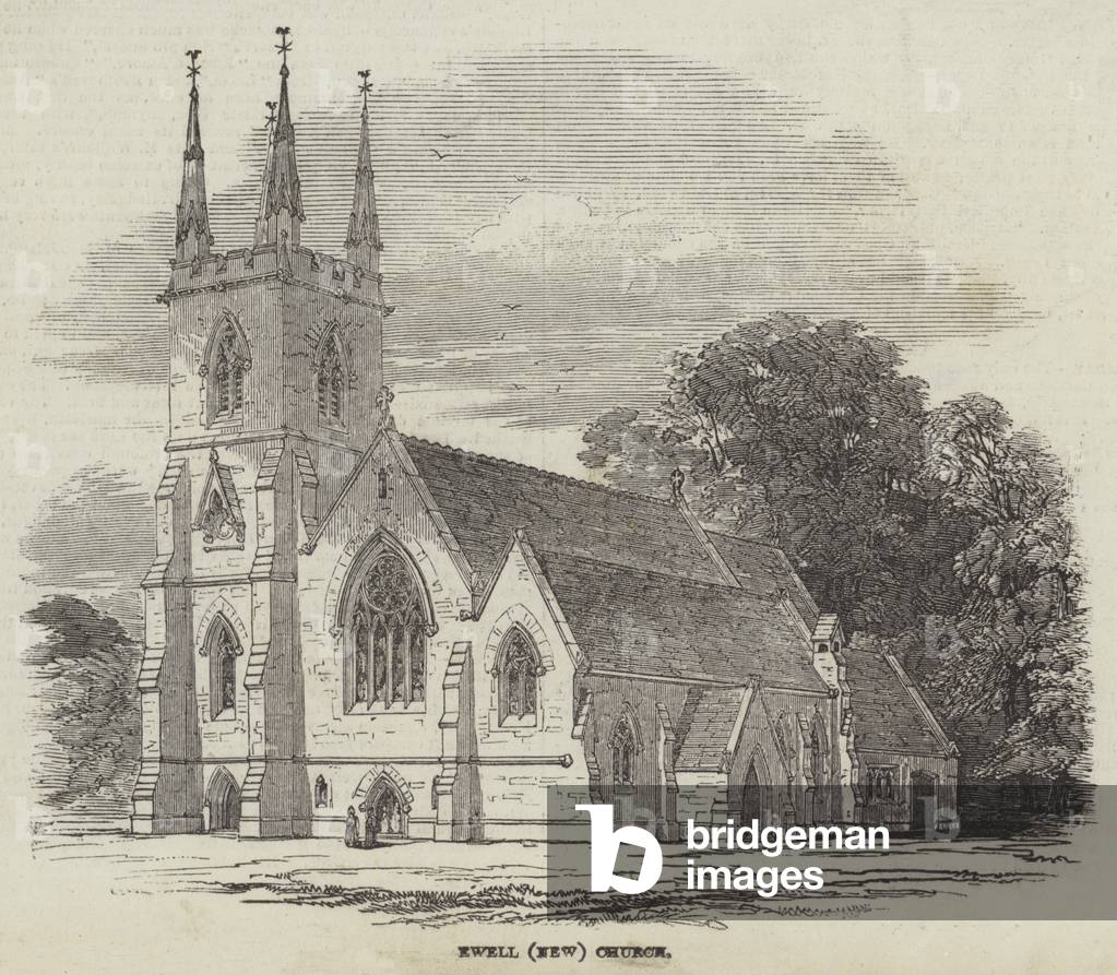 Ewell (New) Church (engraving)