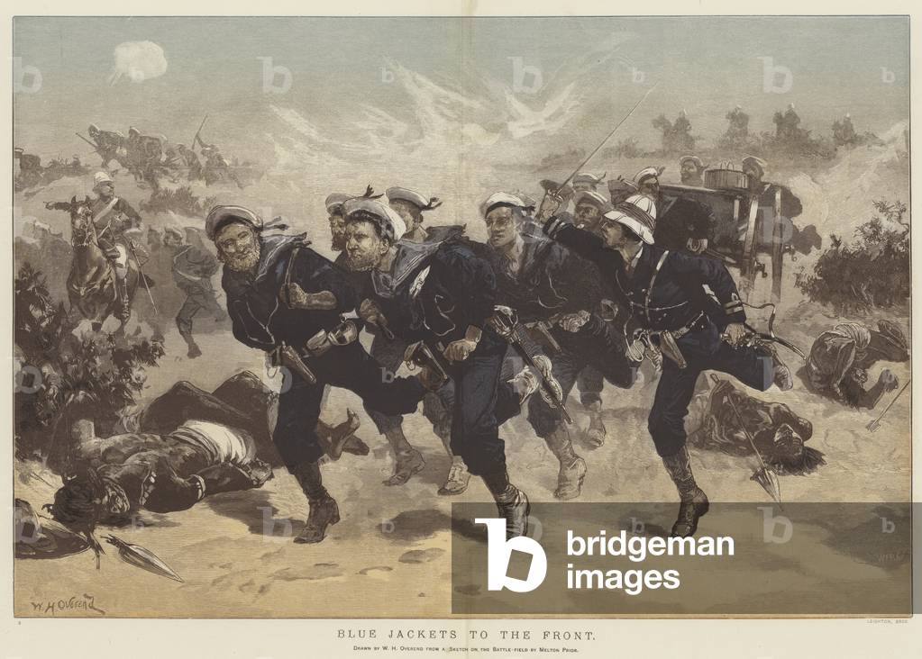 Blue Jackets to the Front (colour litho)