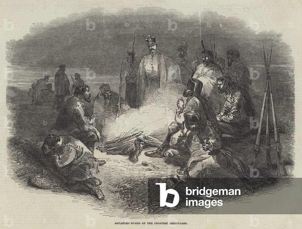 Advanced Guard of the Croatian Irregulars (engraving)
