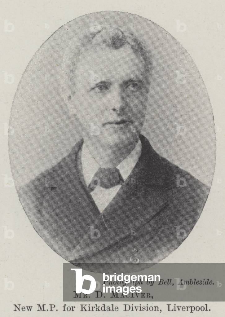 Mr D MacIver, New MP for Kirkdale Division, Liverpool (b/w photo)