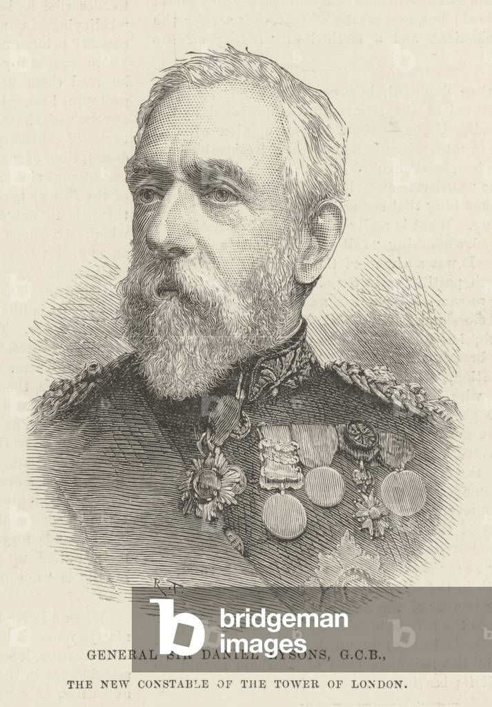 General Sir Daniel Lysons, GCB, the New Constable of the Tower of London (engraving)