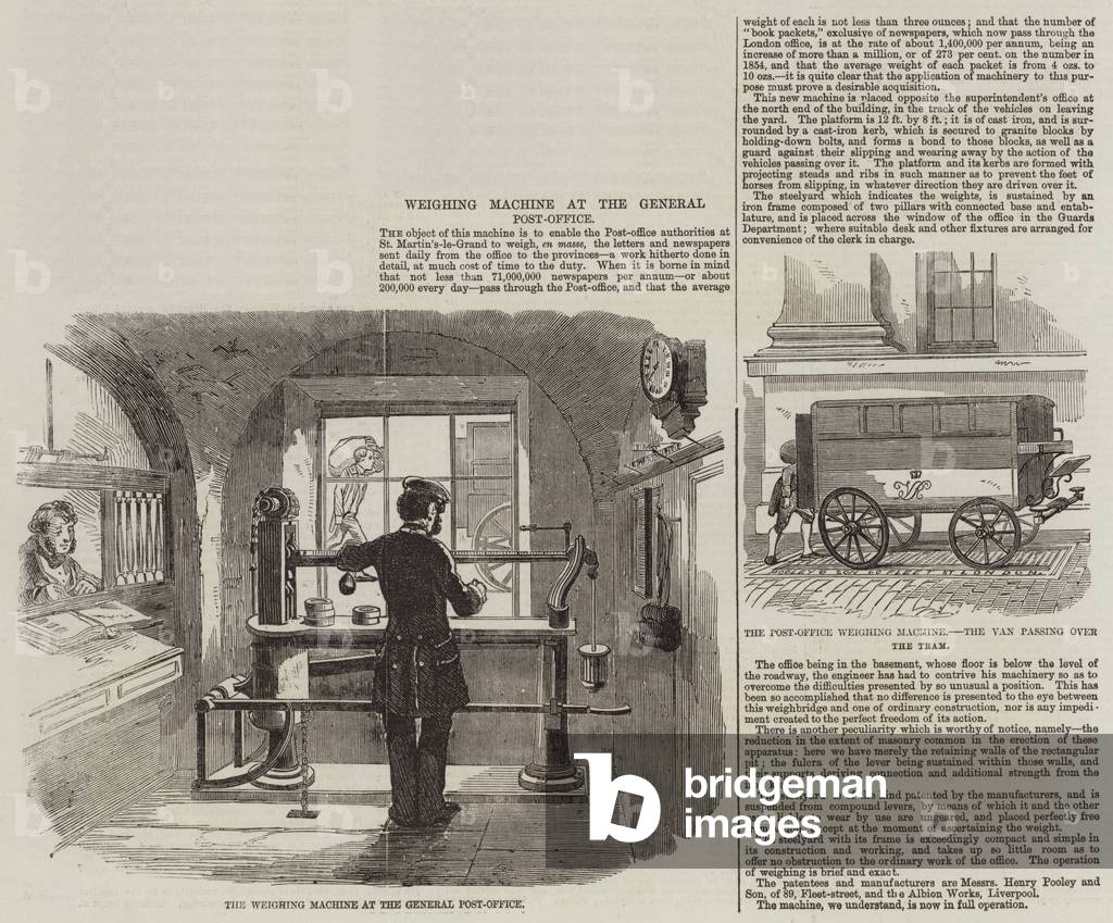 Weighing Machine at the General Post-Office (engraving)