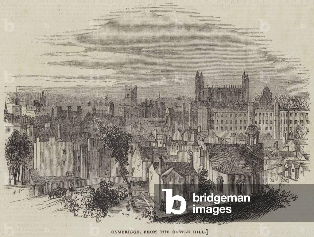 Cambridge, from the Castle Hill (engraving)