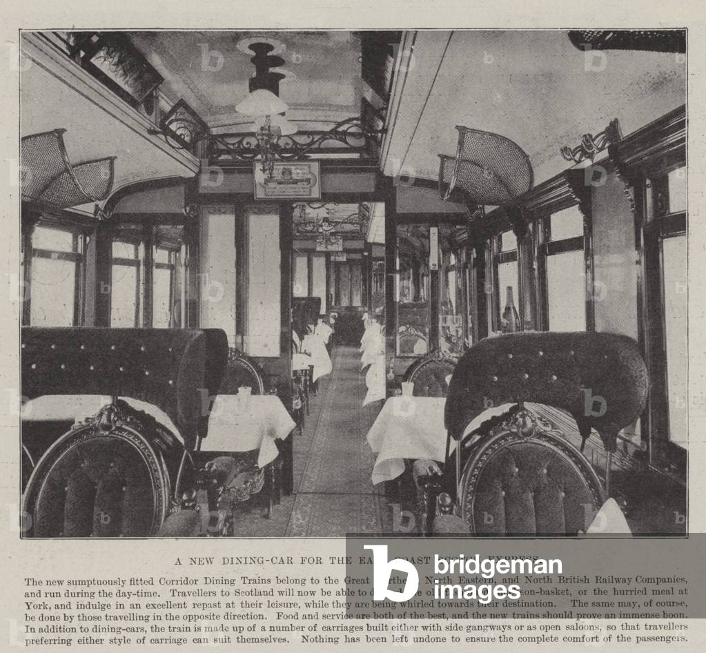 A New Dining-Car for the East Coast Scotch Express (b/w photo)