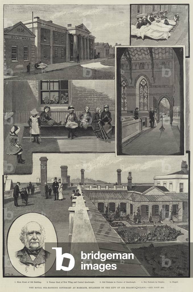 The Royal Sea-Bathing Infirmary at Margate, enlarged by the Gift of Sir Erasmus Wilson (engraving)