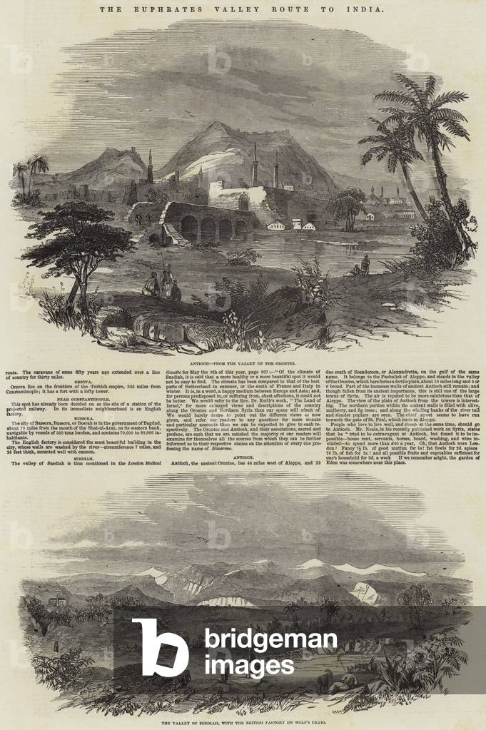 The Euphrates Valley Route to India (engraving)
