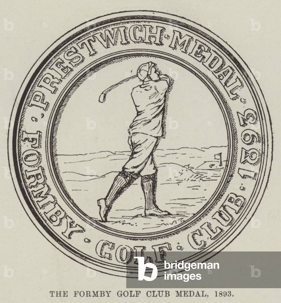 The Formby Golf Club Medal, 1893 (engraving)