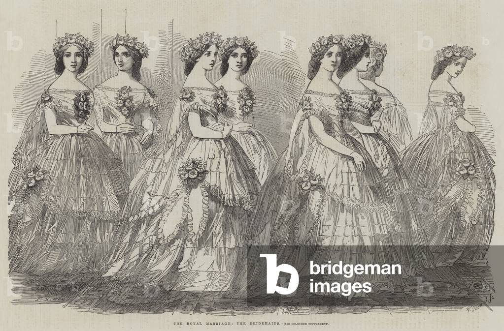 The Royal Marriage, the Bridemaids (engraving)