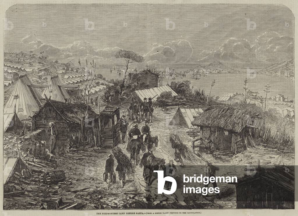 The Piedmontese Camp before Gaeta (engraving)
