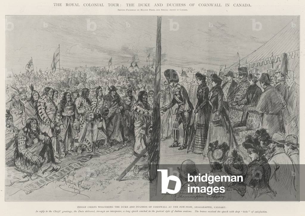 The Royal Colonial Tour, the Duke and Duchess of Cornwall in Canada (litho)