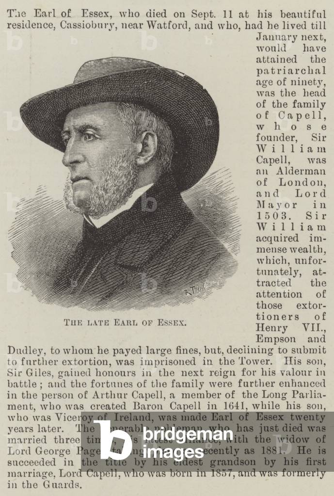 The late Earl of Essex (engraving)