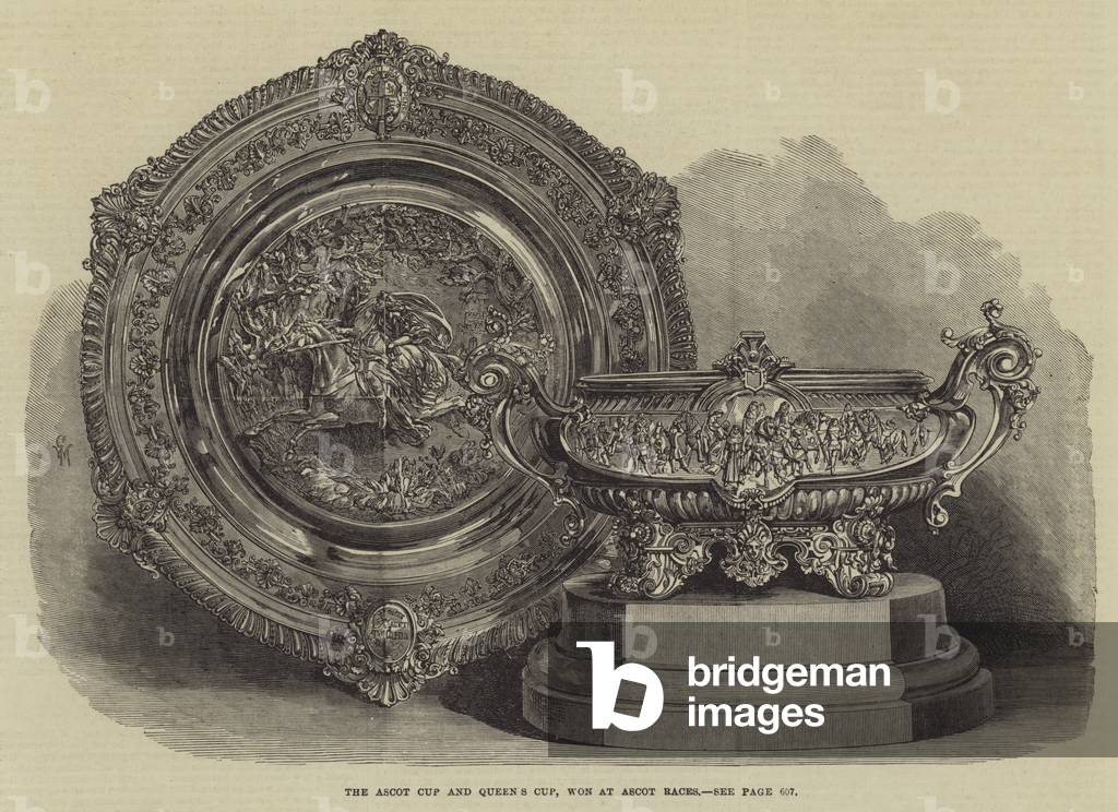 The Ascot Cup and Queen's Cup, won at Ascot Races (engraving)