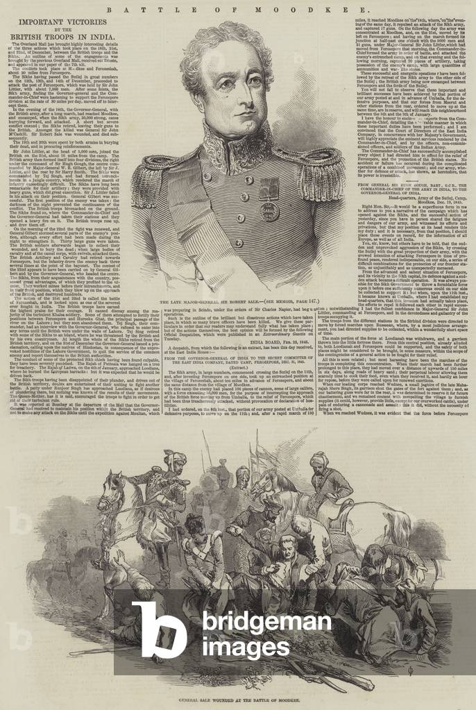 Battle of Moodkee (engraving)