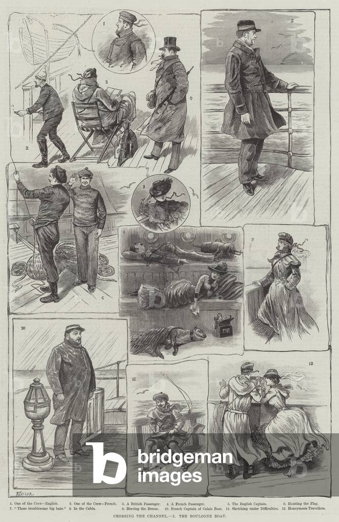 Crossing the Channel, the Boulogne Boat (engraving)