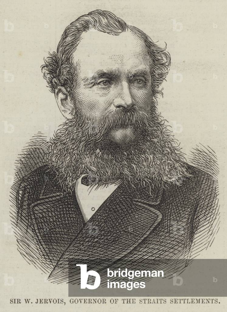 Sir W Jervois, Governor of the Straits Settlements (engraving)