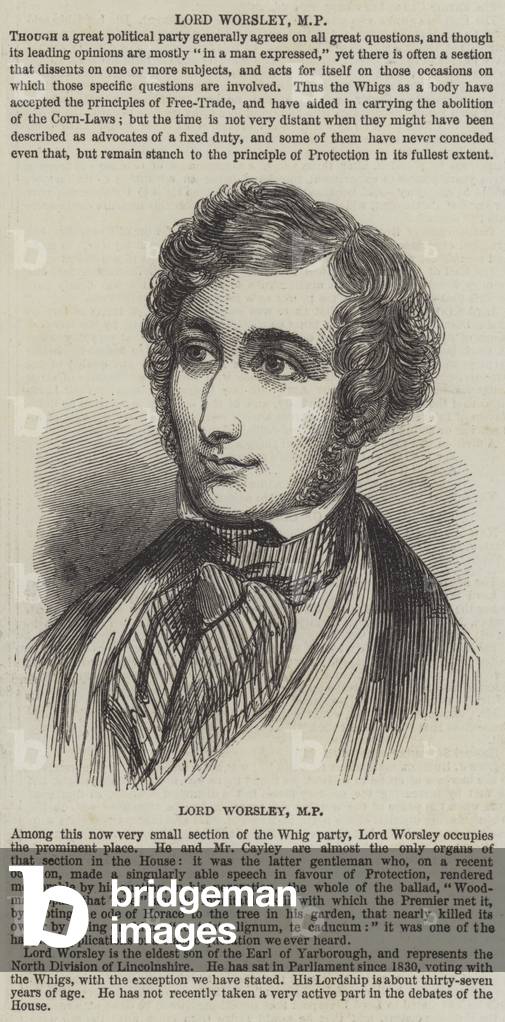 Lord Worsley, MP (engraving)