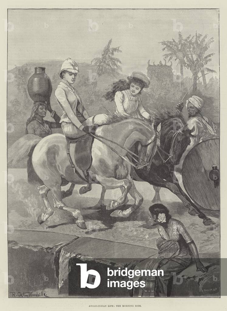 Anglo-Indian Life, the Morning Ride (engraving)