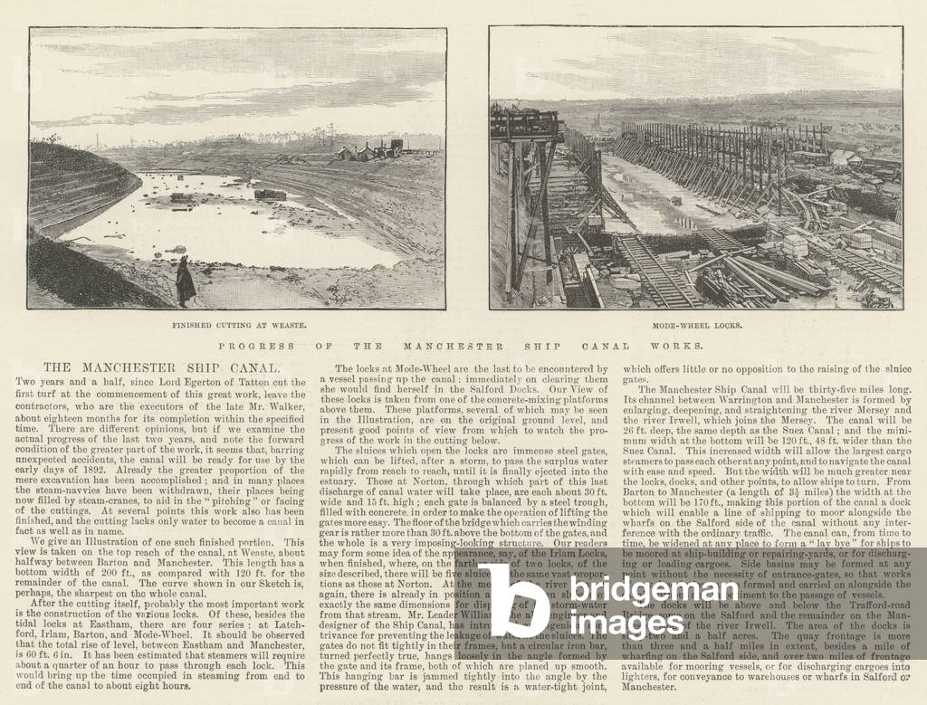 Progress of the Manchester Ship Canal Works (engraving)