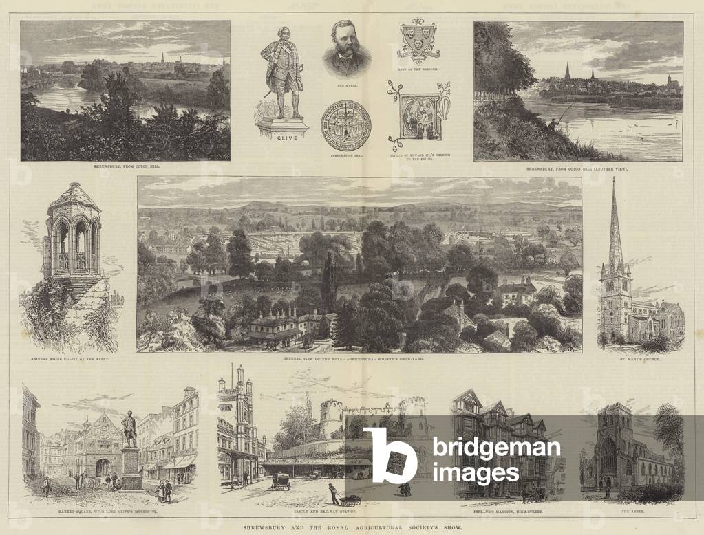 Shrewsbury and the Royal Agricultural Society's Show (engraving)