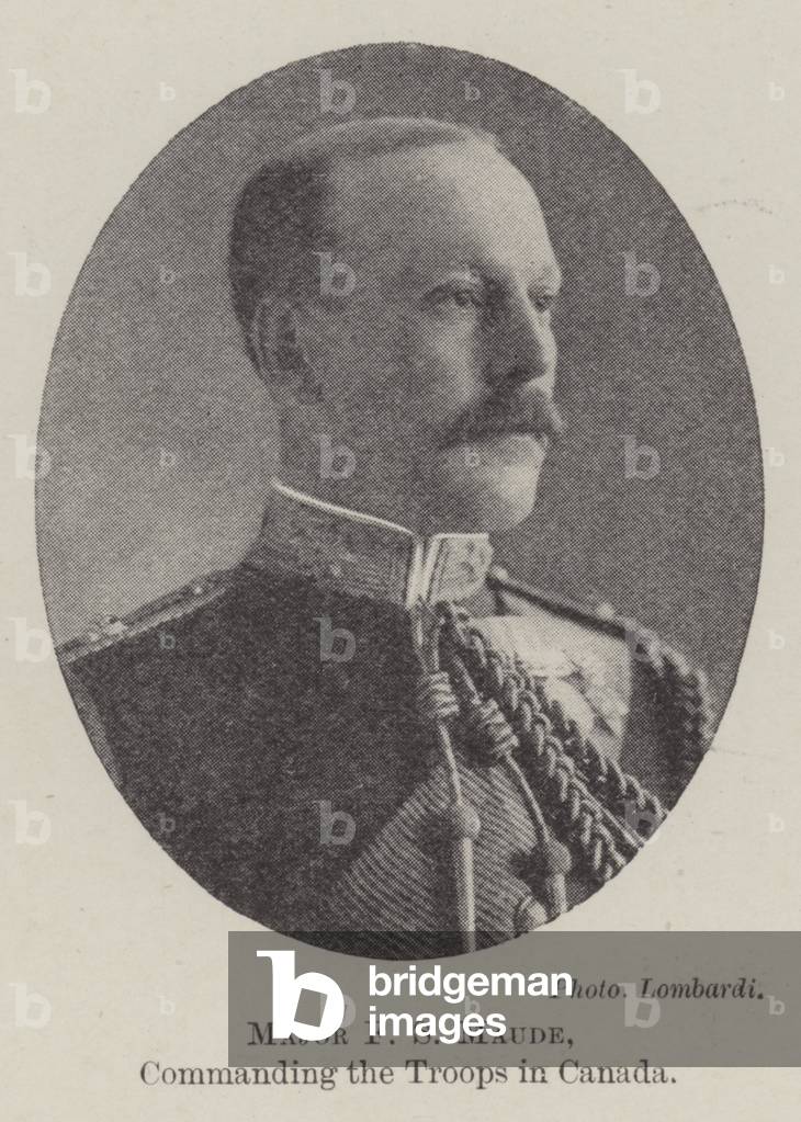 Major F S Maude, commanding the Troops in Canada (b/w photo)