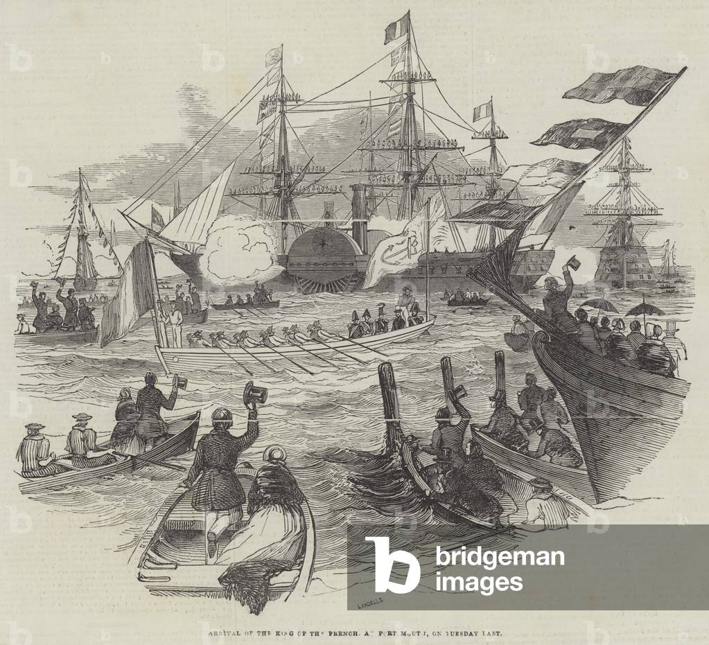 Arrival of the King of the French, at Portsmouth, on Tuesday Last (engraving)