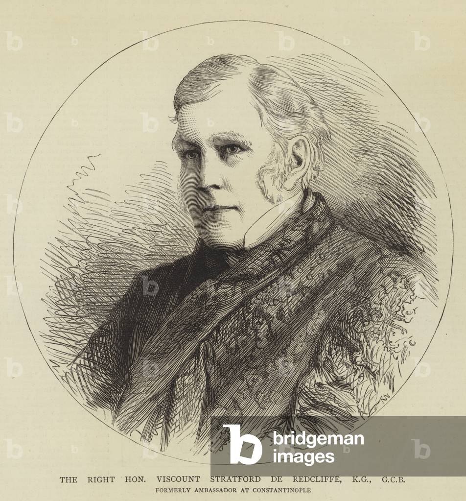 The Right Honourable Viscount Stratford de Redcliffe, KG, GCB (engraving)