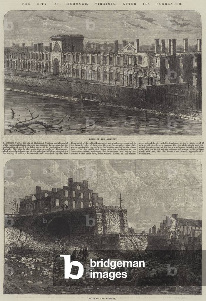 The City of Richmond, Virginia, after its Surrender (engraving)