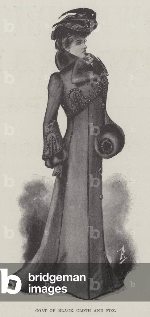 Coat of Black Cloth and Fox (litho)