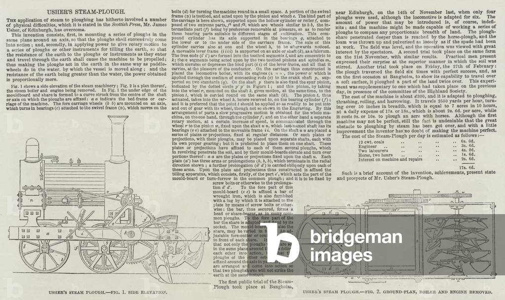 Usher's Steam-Plough (engraving)