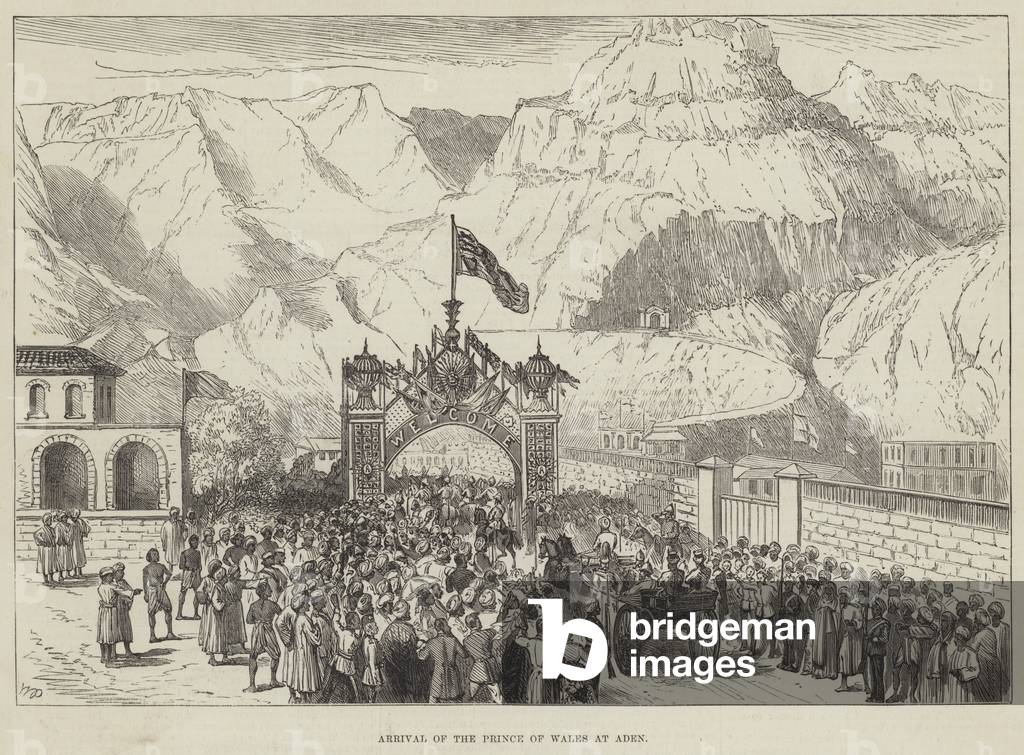 Arrival of the Prince of Wales at Aden (engraving)