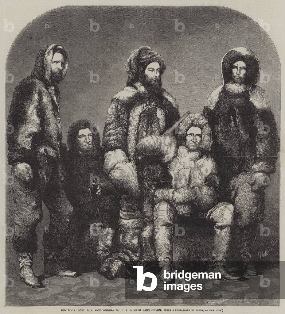 Dr Kane and the Companions of his Arctic Expedition (engraving)