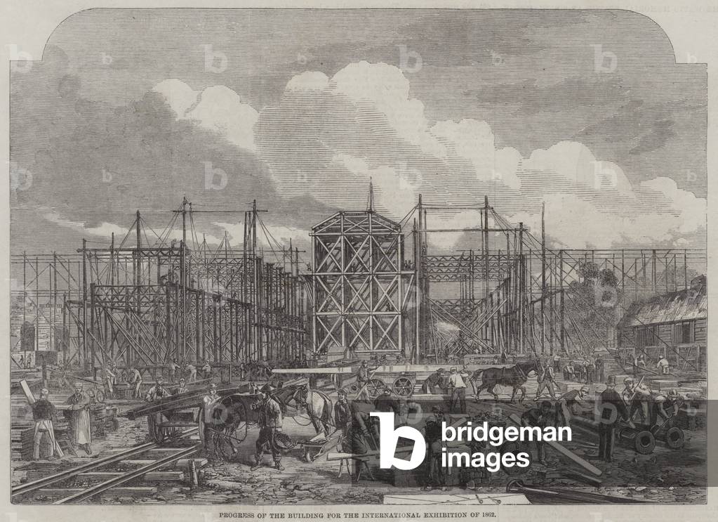 Progress of the Building for the International Exhibition of 1862 (engraving)