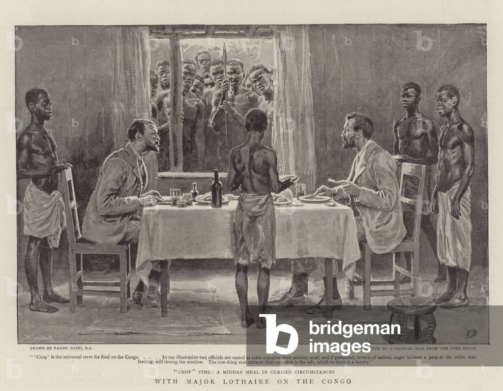 With Major Lothaire on the Congo (litho)
