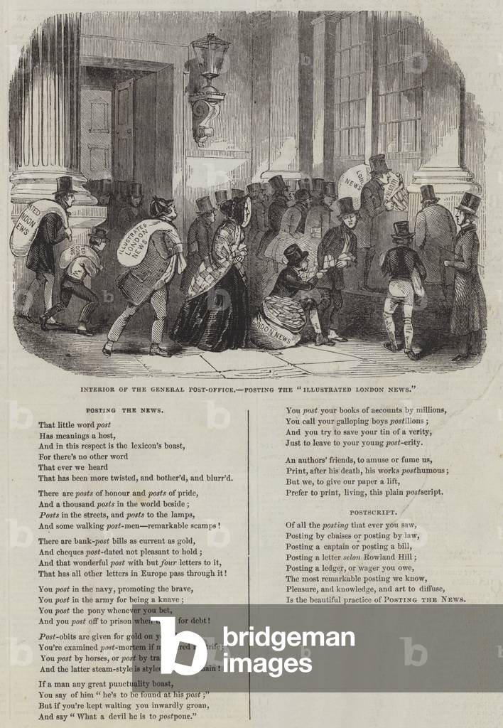Interior of the General Post-Office, posting the 