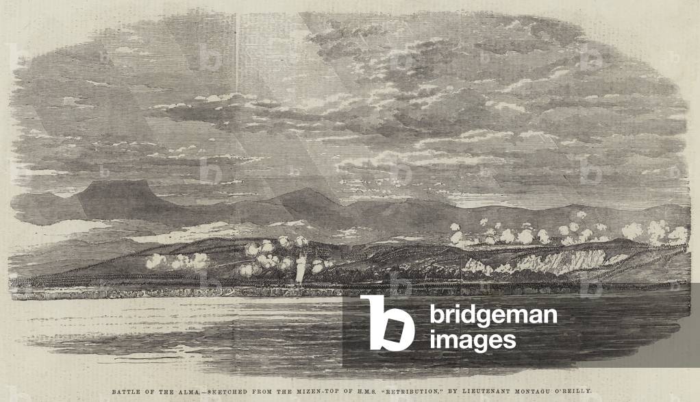 Battle of the Alma, sketched from the Mizen-Top of HMS 