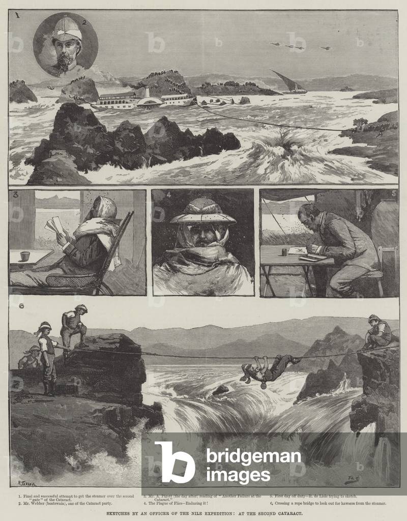Sketches by an Officer of the Nile Expedition, at the Second Cataract (engraving)