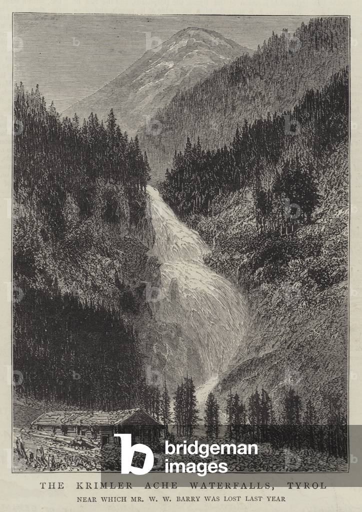 The Krimler Ache Waterfalls, Tyrol (engraving)