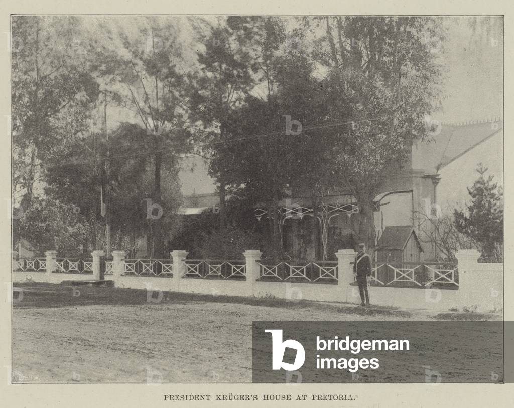 President Kruger's House at Pretoria (engraving)