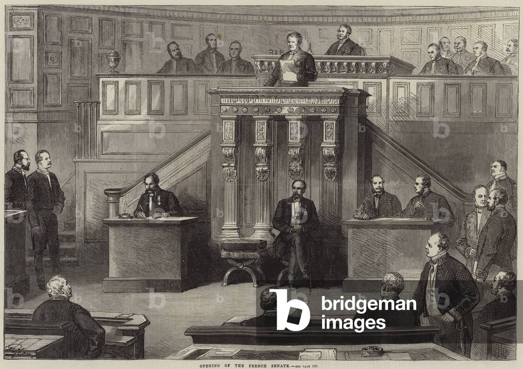 Opening of the French Senate (engraving)