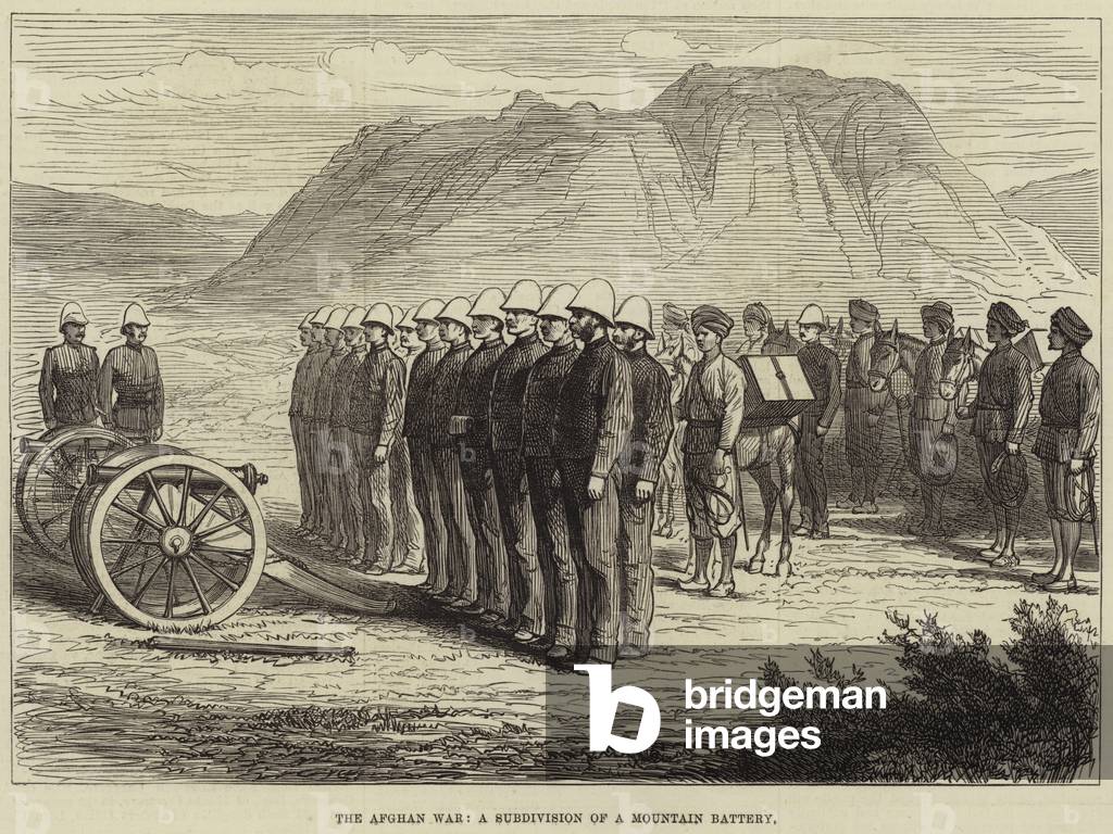 The Afghan War, a Subdivision of a Mountain Battery (engraving)