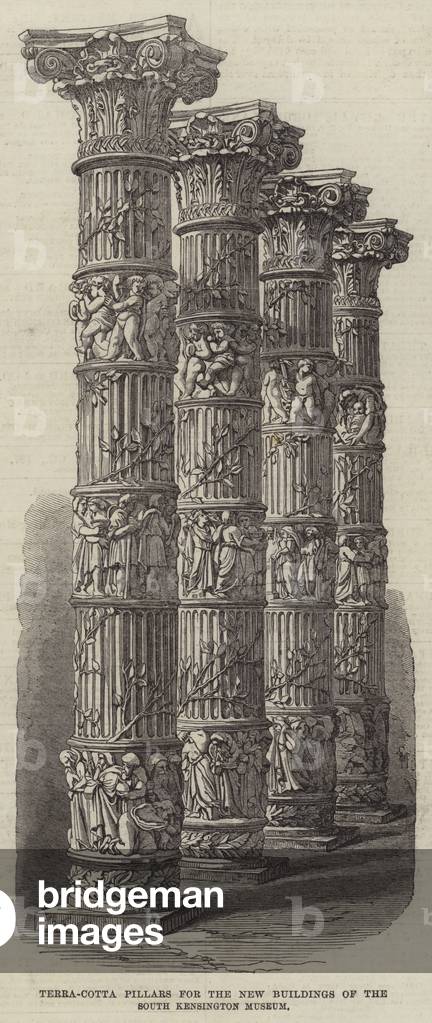 Terra-Cotta Pillars for the New Buildings of the South Kensington Museum (engraving)